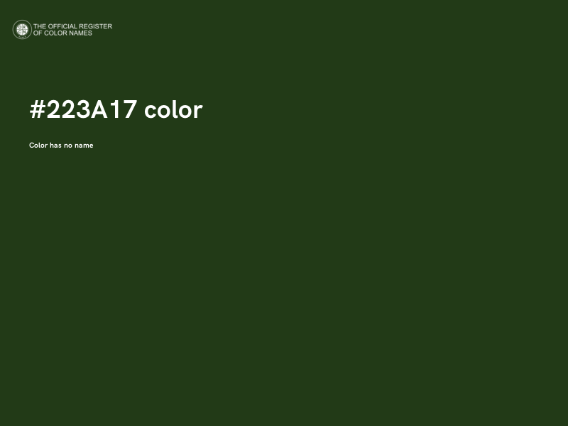 #223A17 color image