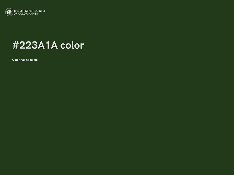 #223A1A color image