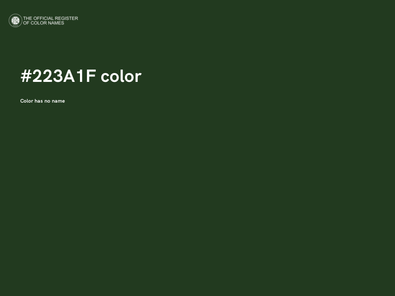 #223A1F color image