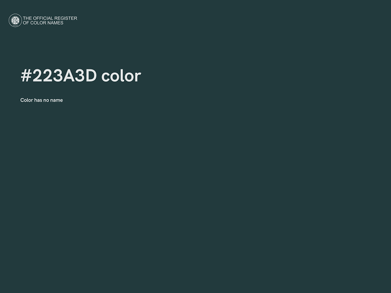 #223A3D color image