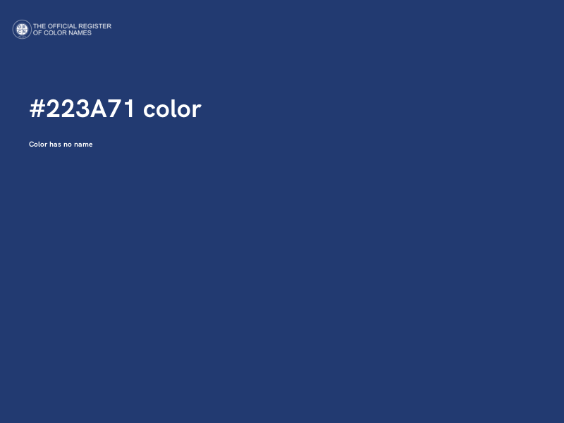#223A71 color image