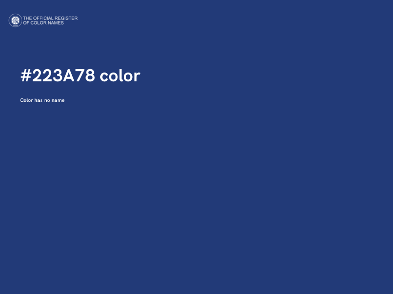 #223A78 color image
