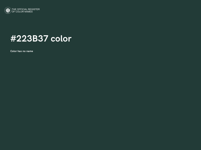 #223B37 color image