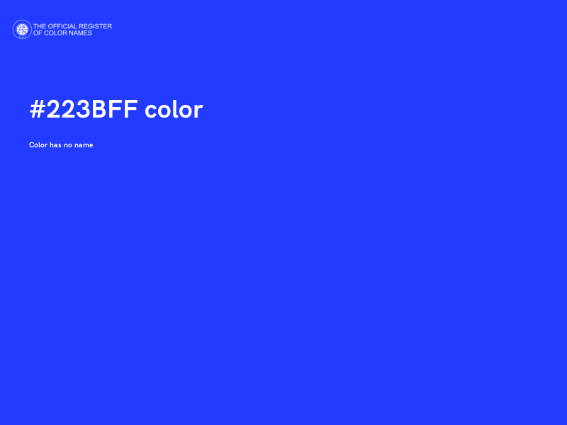 #223BFF color image