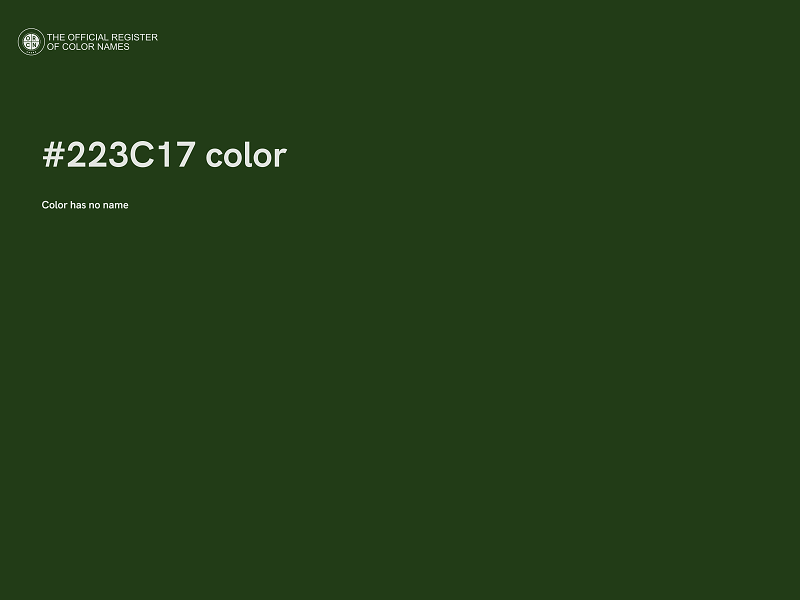 #223C17 color image