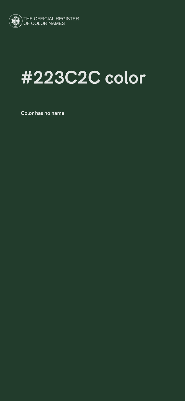 #223C2C color image