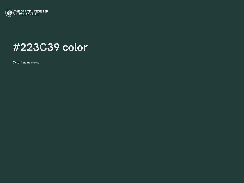 #223C39 color image