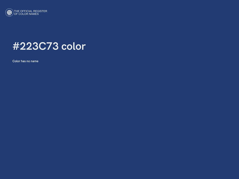 #223C73 color image