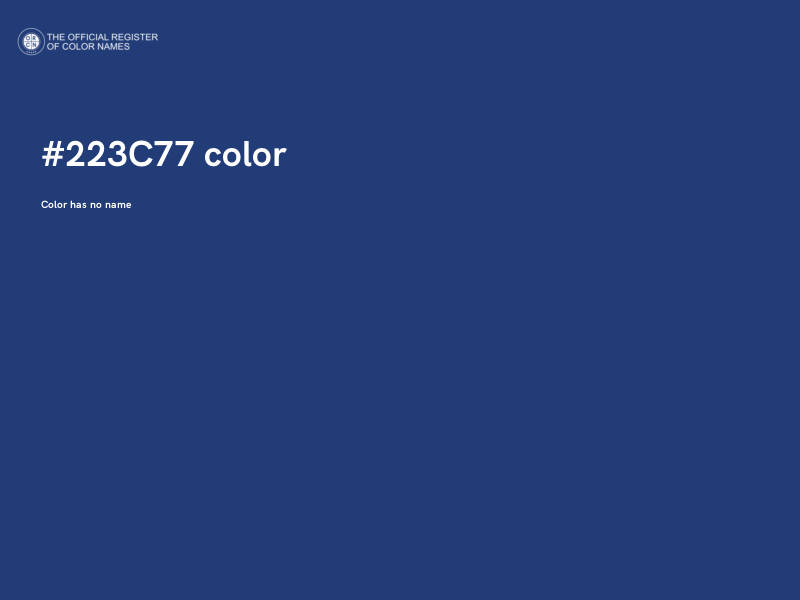#223C77 color image