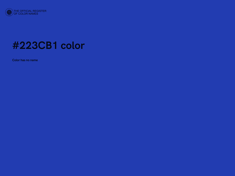 #223CB1 color image
