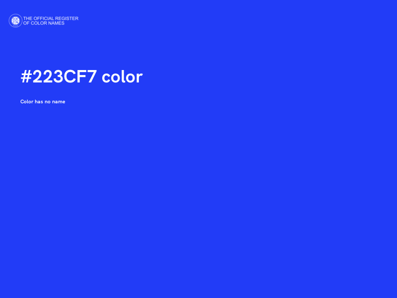#223CF7 color image