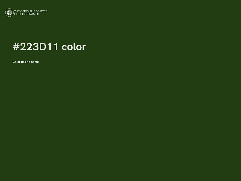 #223D11 color image