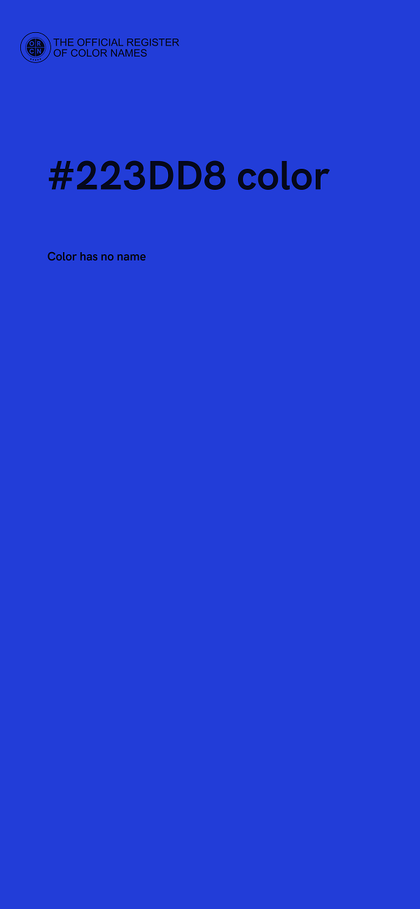 #223DD8 color image