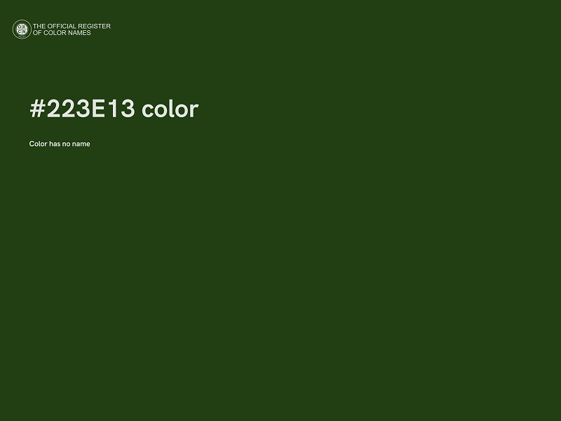#223E13 color image