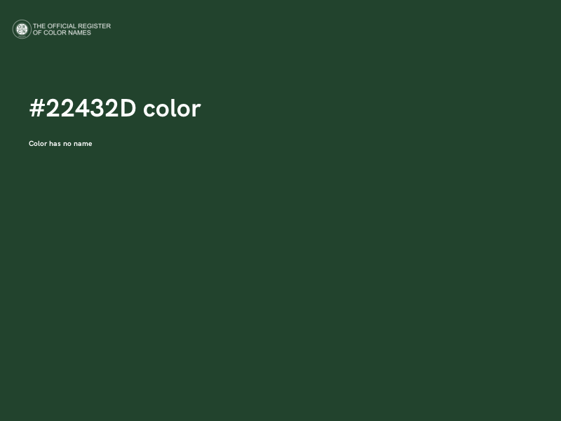 #22432D color image