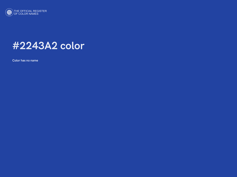 #2243A2 color image
