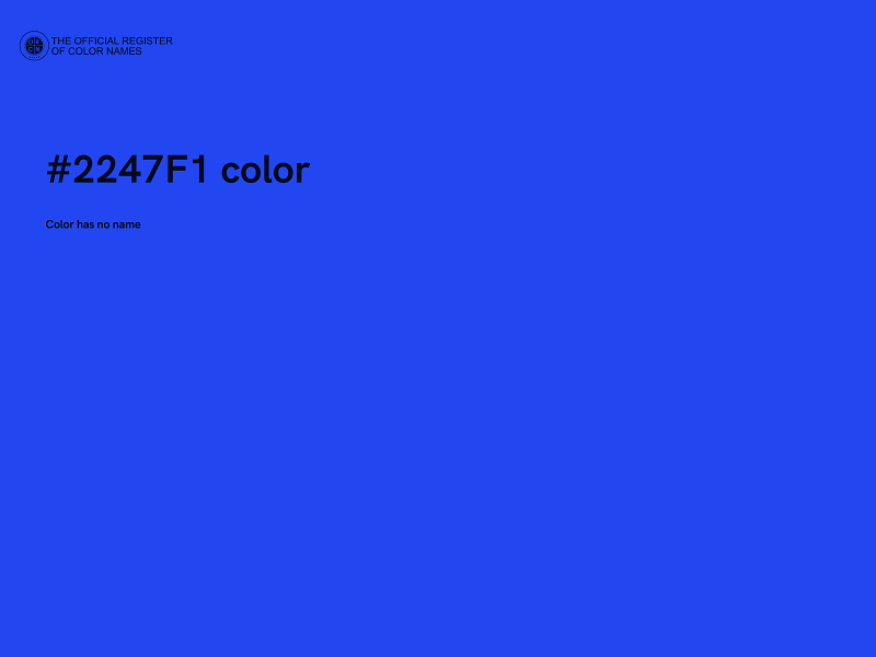 #2247F1 color image