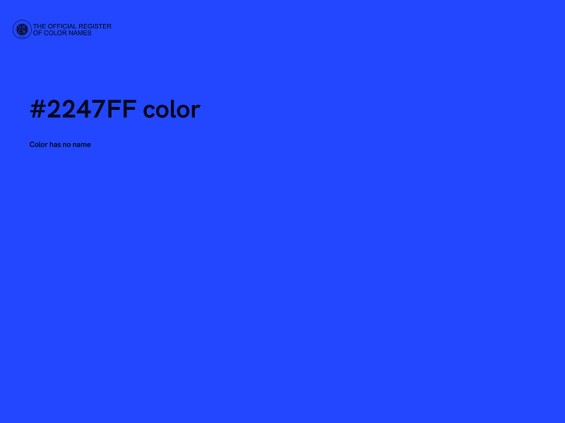 #2247FF color image