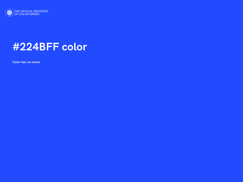 #224BFF color image