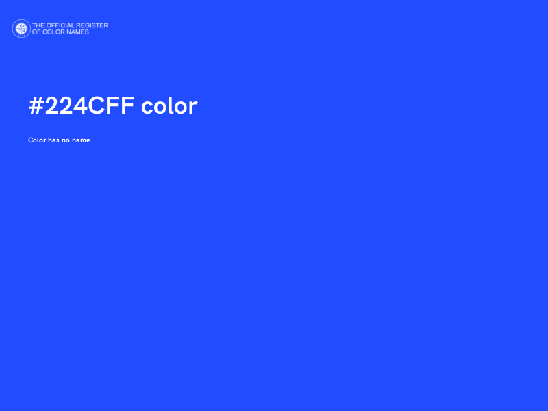 #224CFF color image