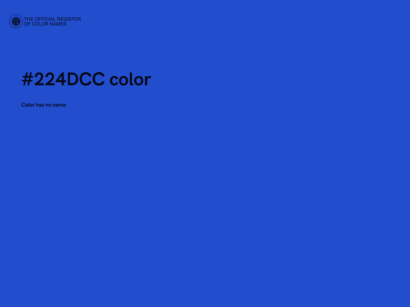 #224DCC color image