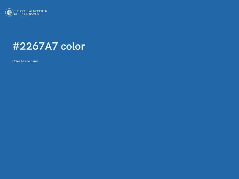 #2267A7 color image