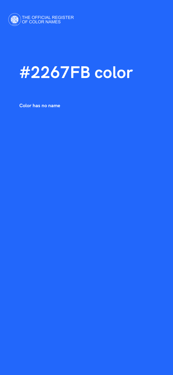 #2267FB color image