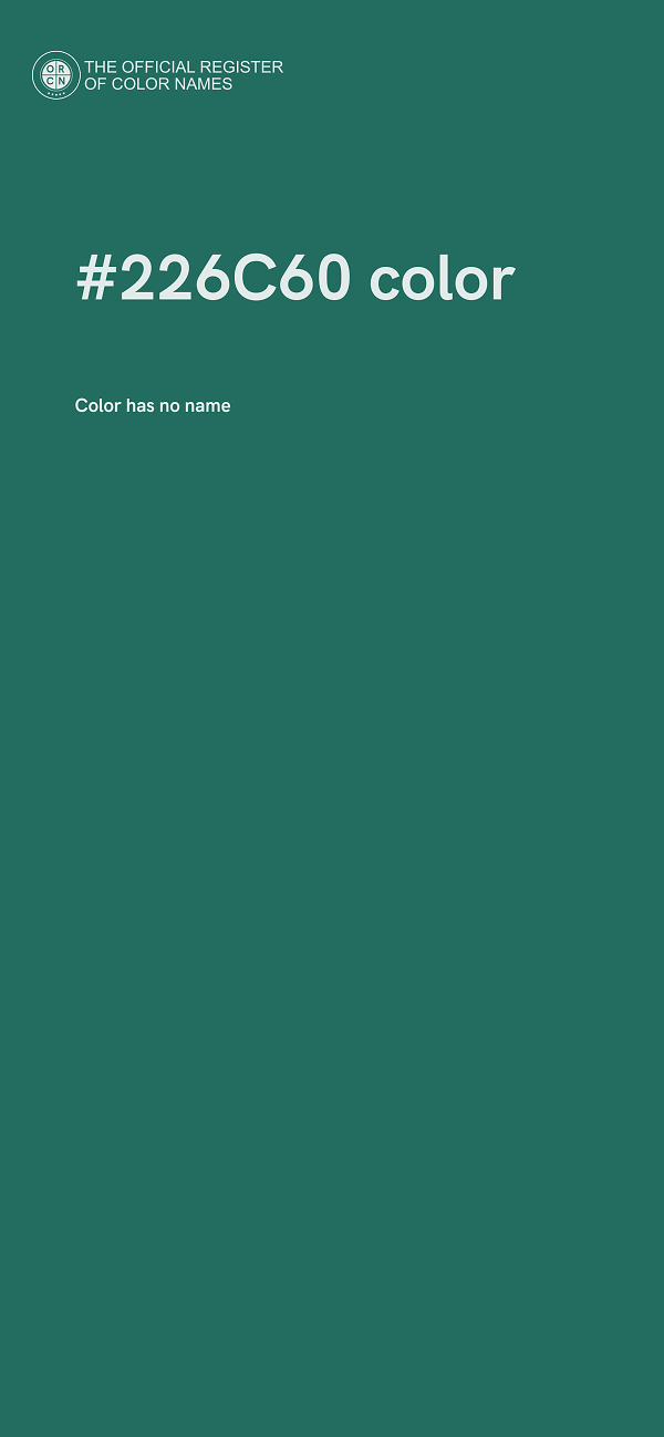 #226C60 color image
