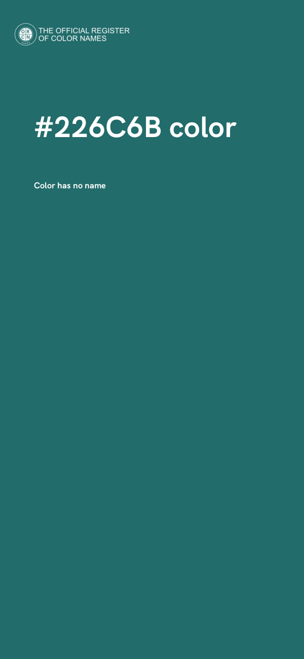 #226C6B color image