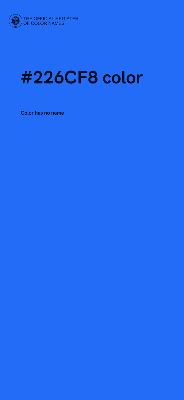 #226CF8 color image