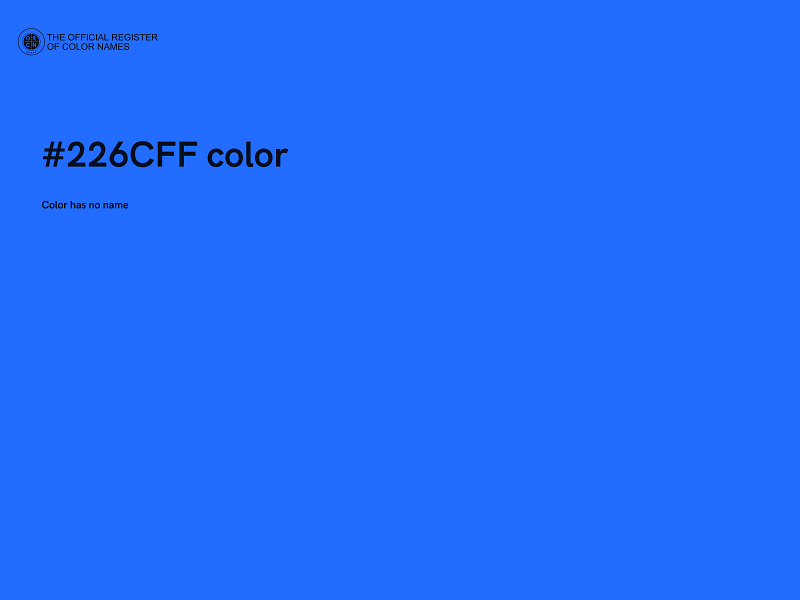 #226CFF color image