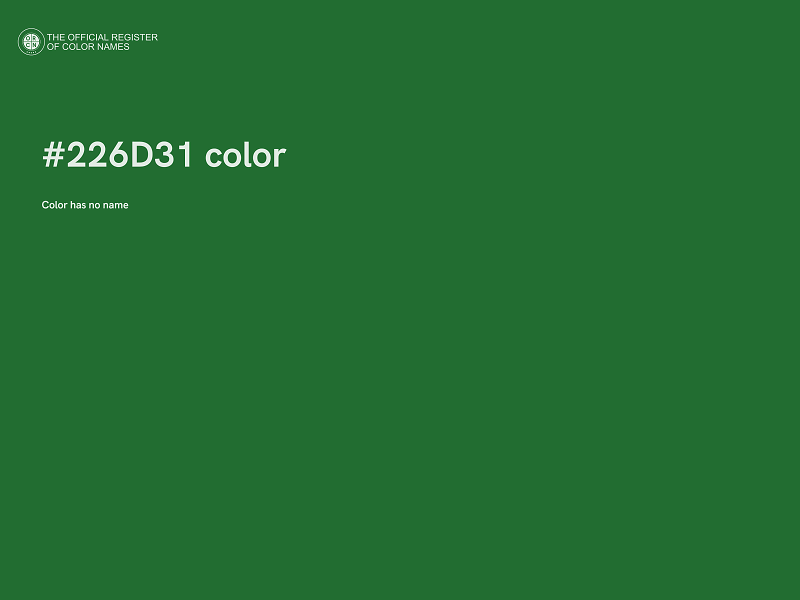 #226D31 color image