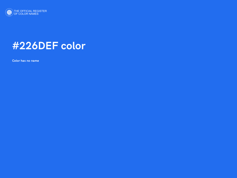 #226DEF color image