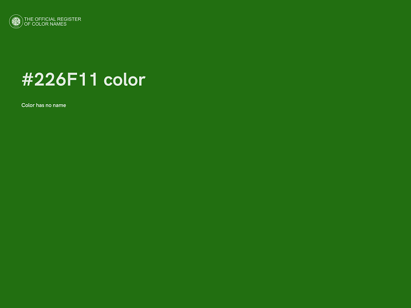 #226F11 color image