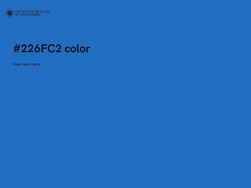 #226FC2 color image