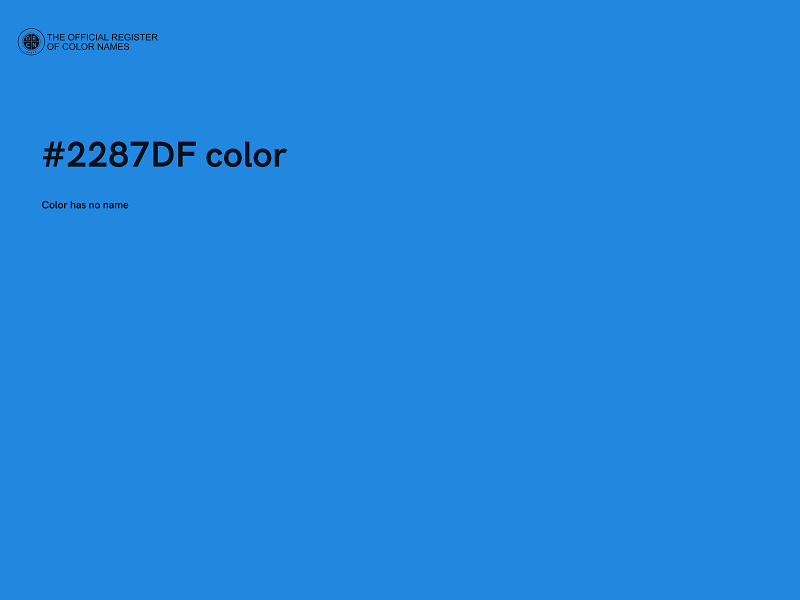 #2287DF color image