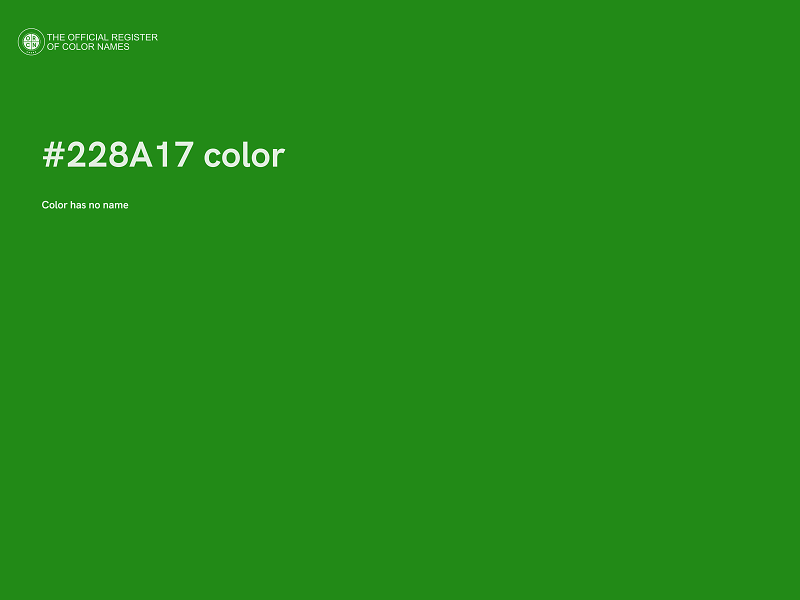 #228A17 color image