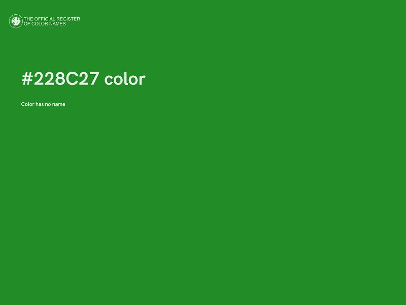 #228C27 color image