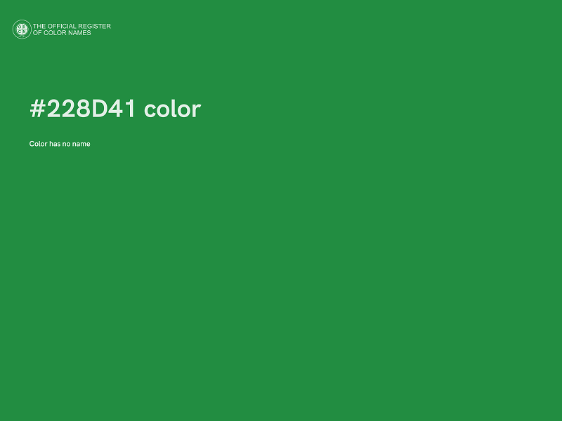 #228D41 color image