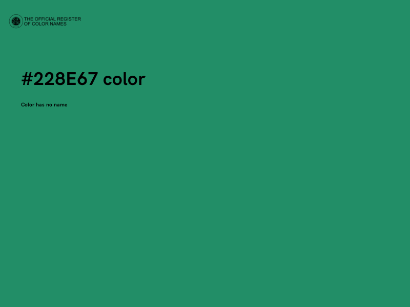 #228E67 color image