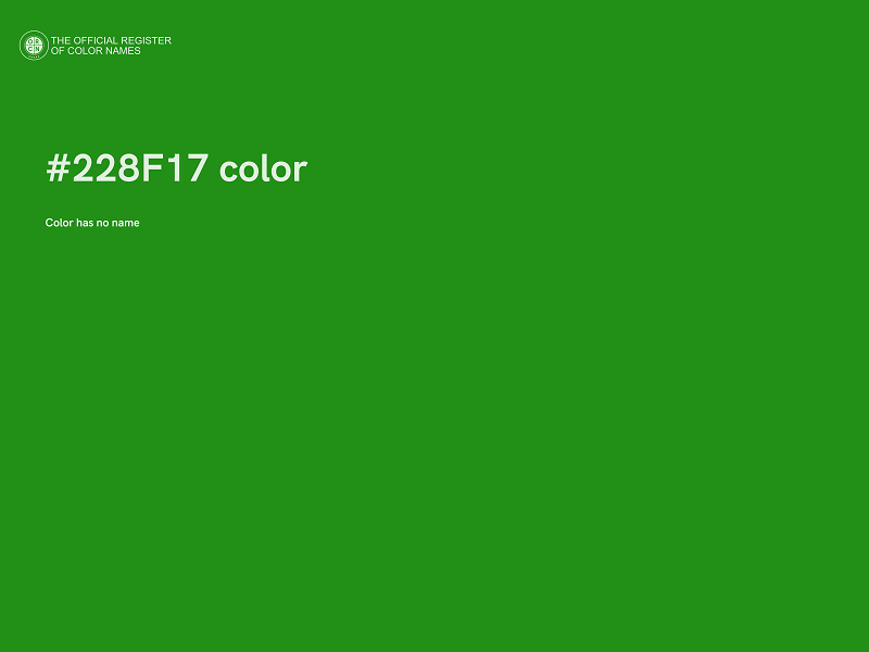 #228F17 color image