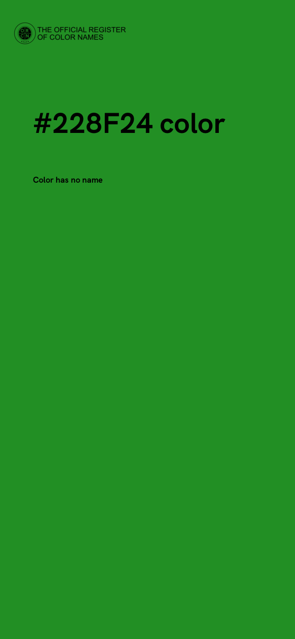 #228F24 color image