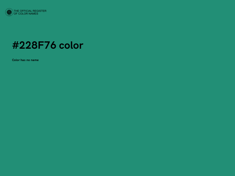 #228F76 color image