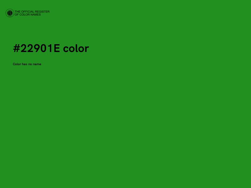 #22901E color image
