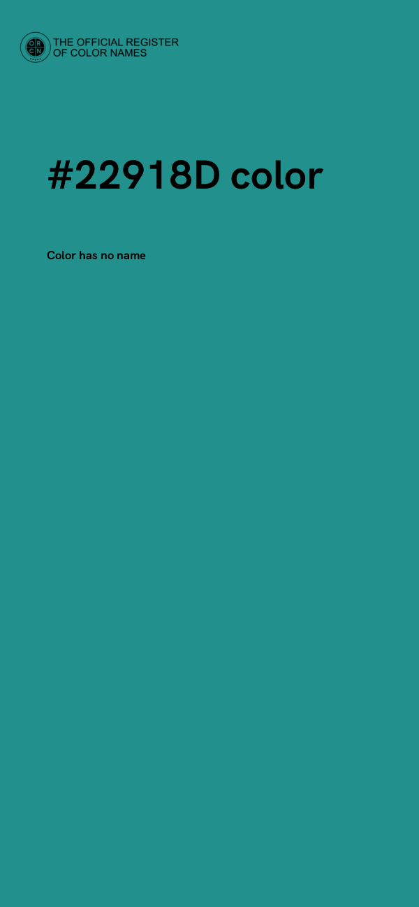 #22918D color image