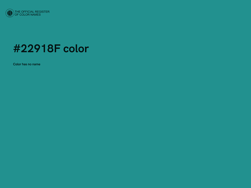 #22918F color image