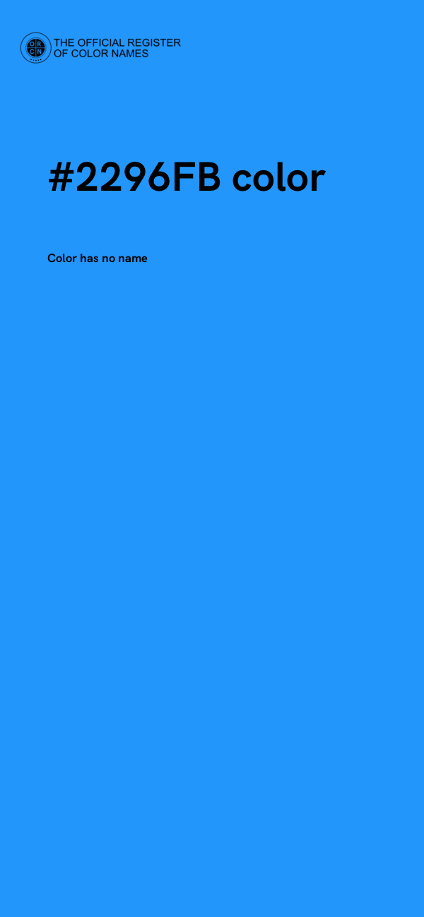 #2296FB color image