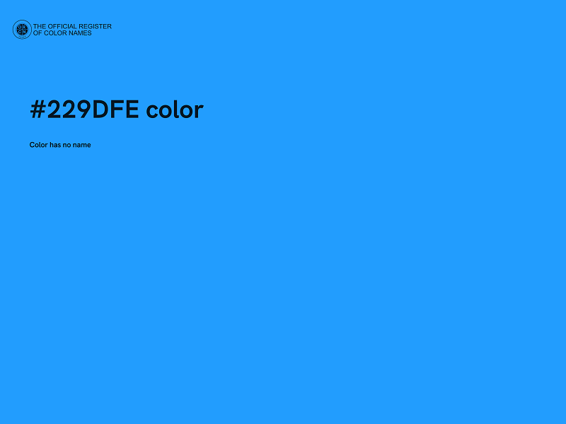 #229DFE color image