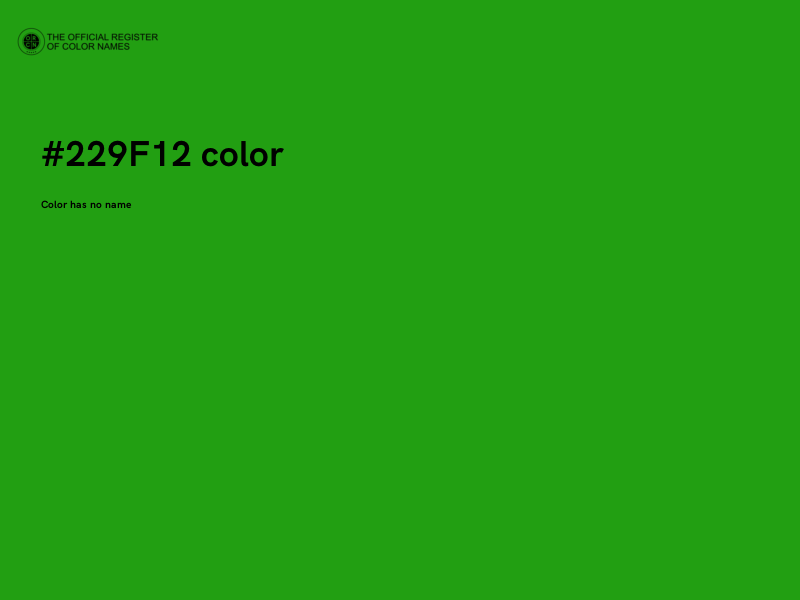 #229F12 color image