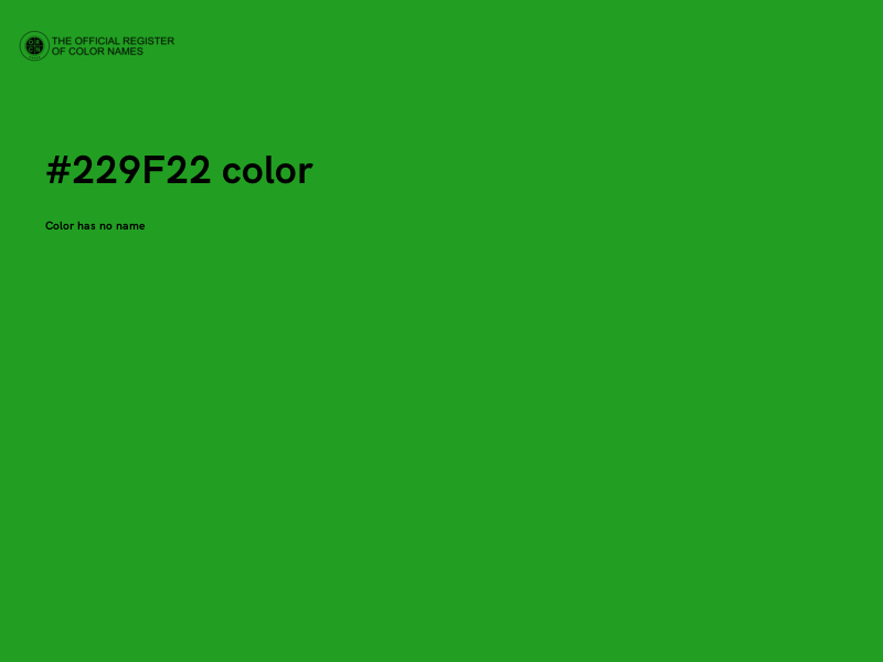 #229F22 color image
